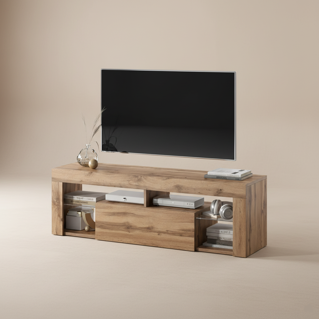 Meuble TV chêne design vintage