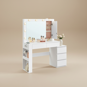 Coiffeuse blanche éclairage intégré design