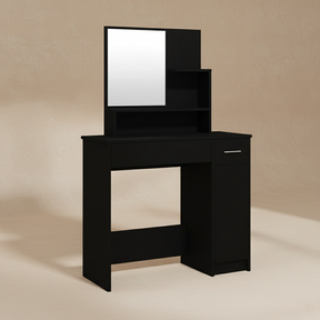 Coiffeuse noire moderne avec miroir