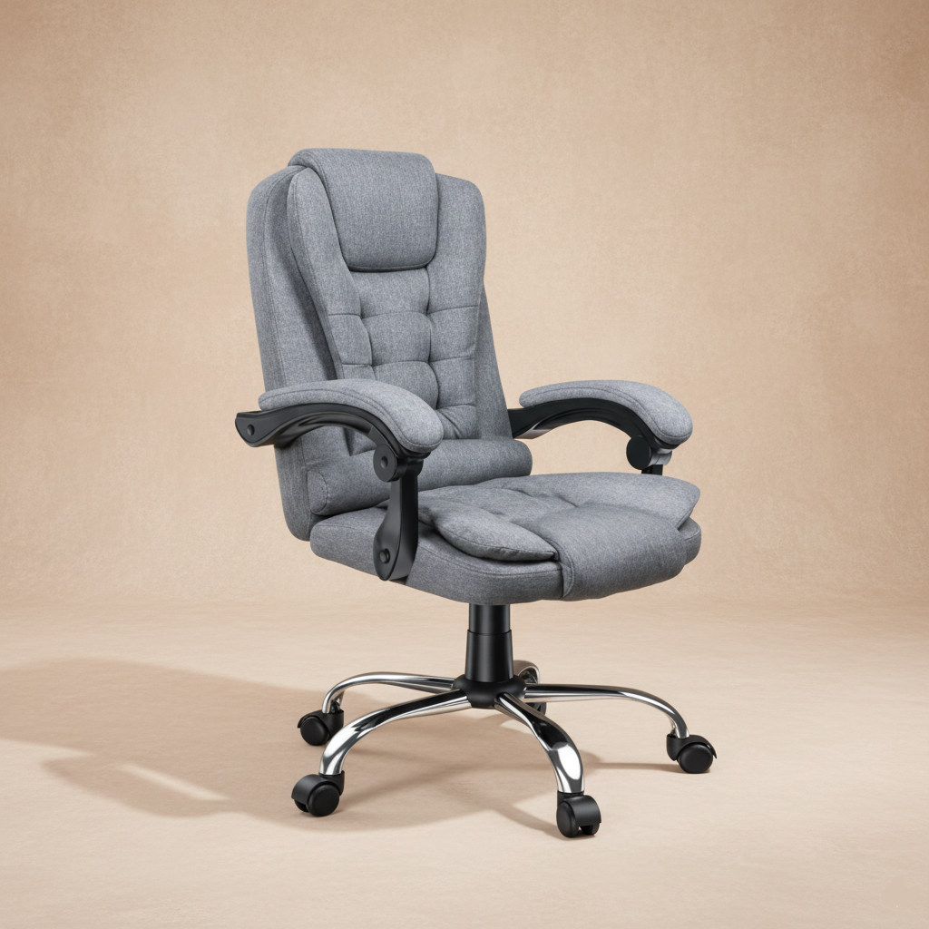 Chaise de bureau ergonomique grise