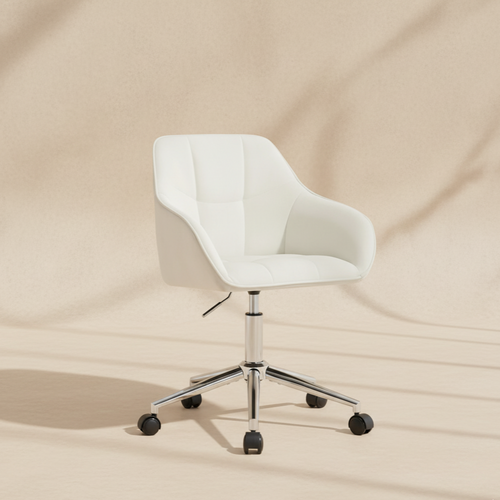 Chaise de bureau velours vert pivotante