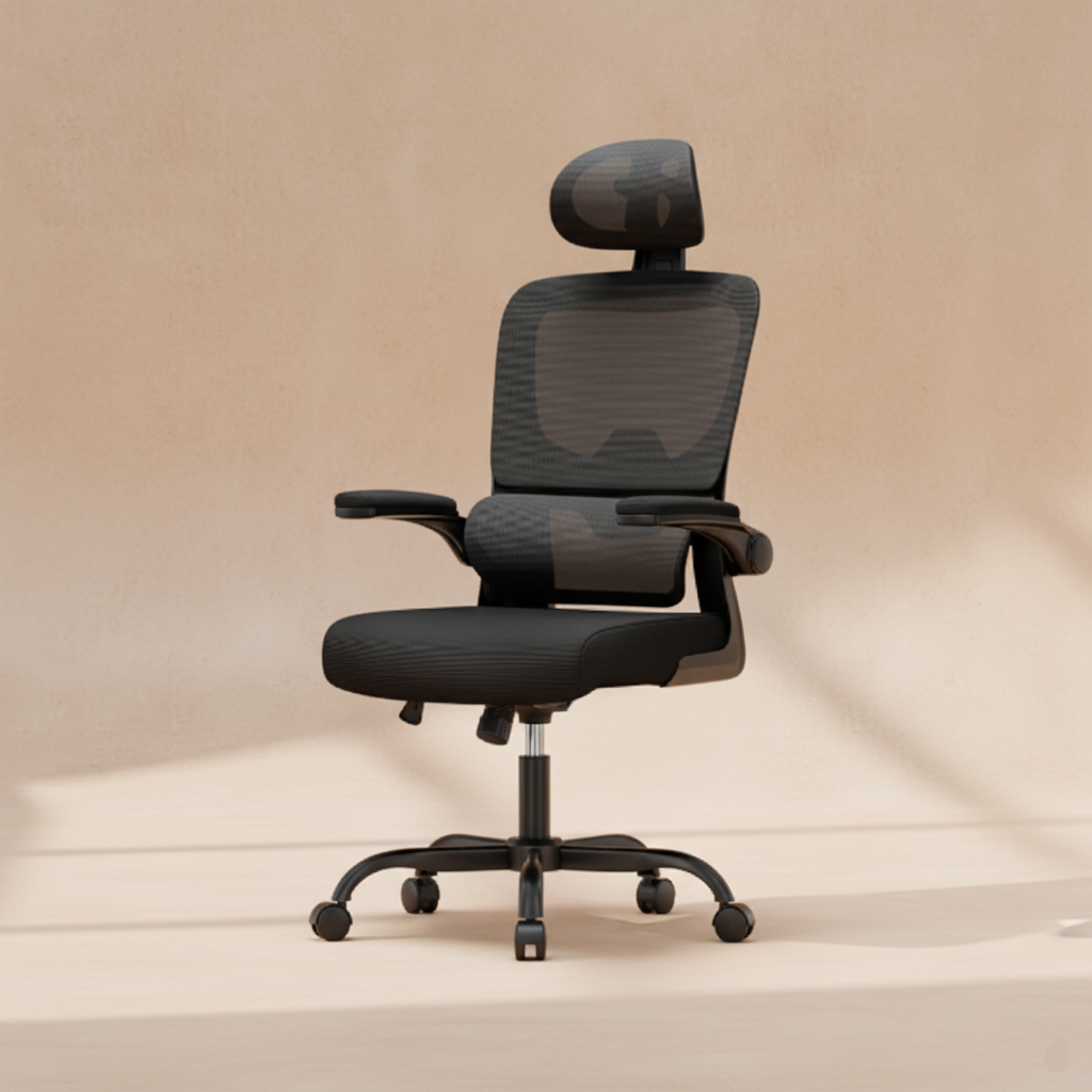 Chaise de bureau ergonomique noire