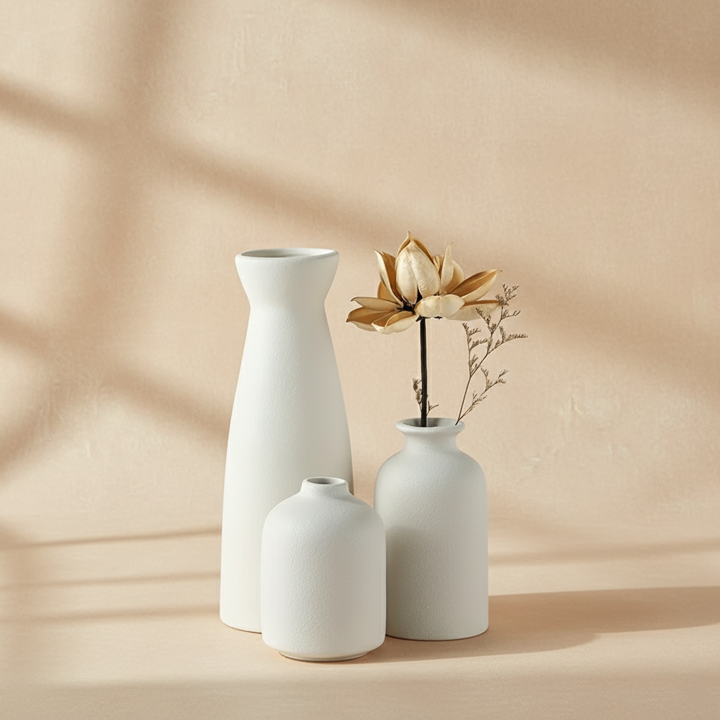 Set de 3 vases céramique modernes