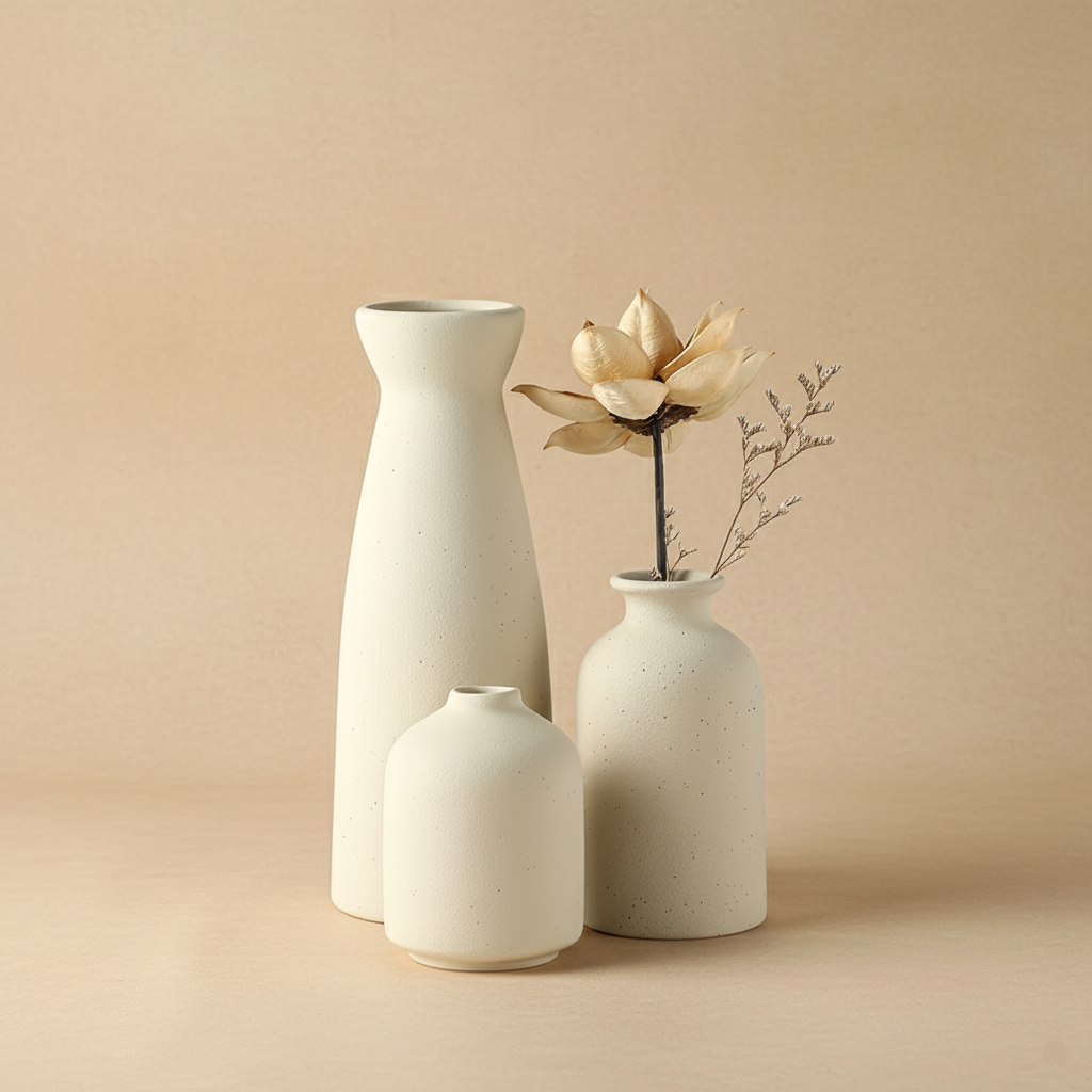 Set de 3 vases céramique modernes