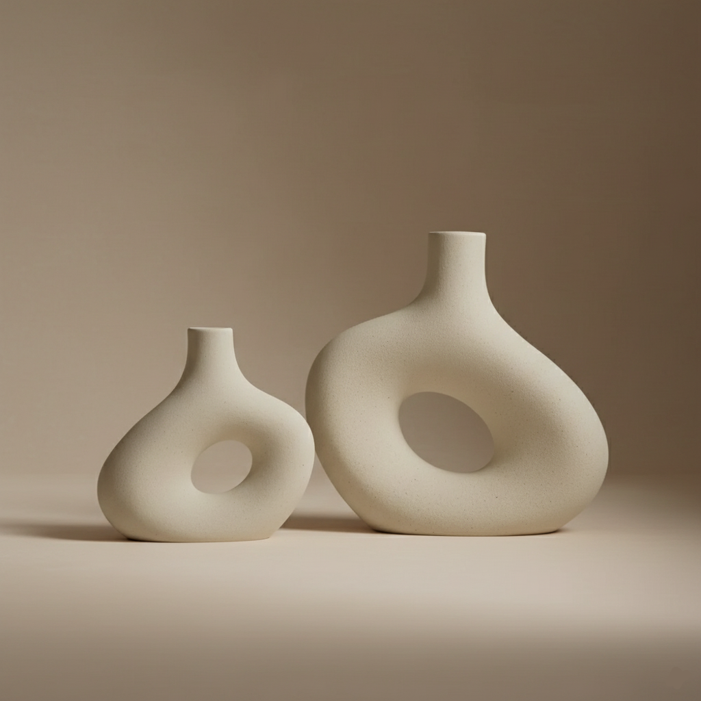 Vase en céramique mat design nordique