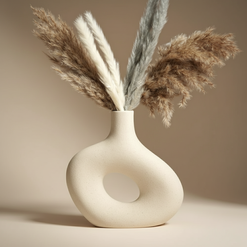 Vase en céramique mat design nordique