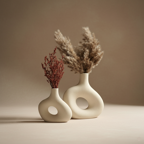 Vase en céramique mat design nordique