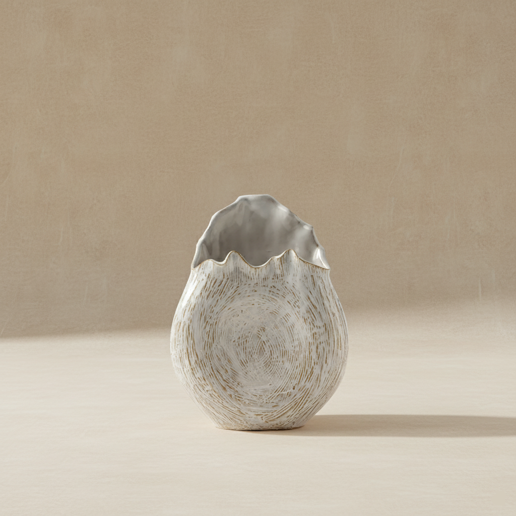 Vase en céramique cercle irrégulier