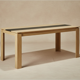 Table à manger scandinave chêne noir