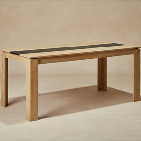 Table à manger scandinave chêne noir