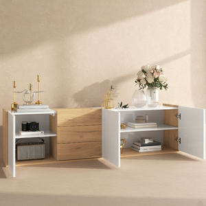 Meuble TV blanc bois design