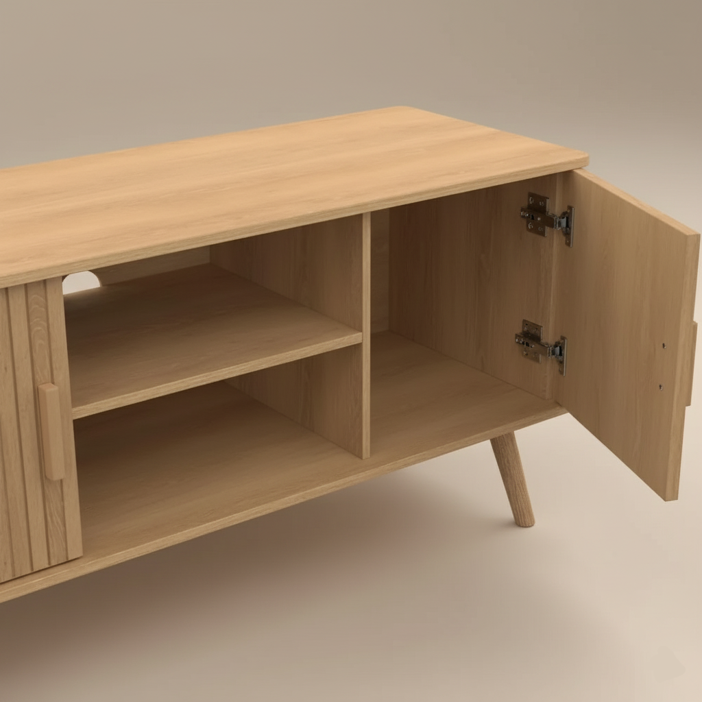 Meuble TV bois chêne moderne