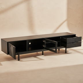 Meuble TV moderne noir avec rangements