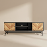 Meuble TV noir bois moderne