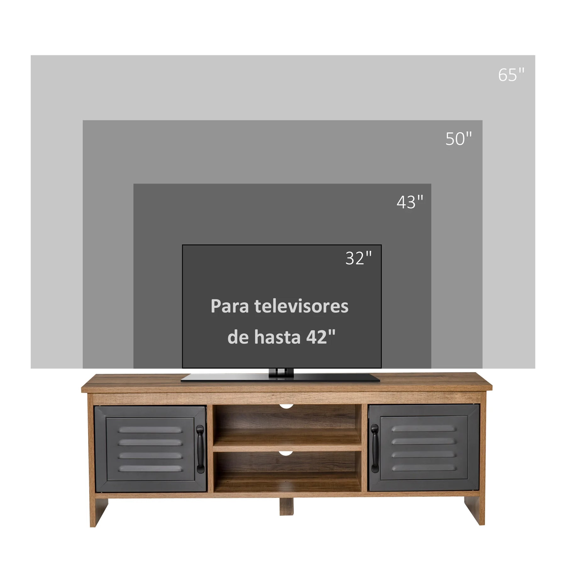 Meuble TV moderne bois métal