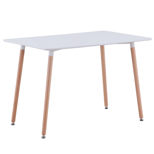 Table à manger minimaliste bois blanc