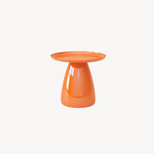 Table d’appoint ronde orange design