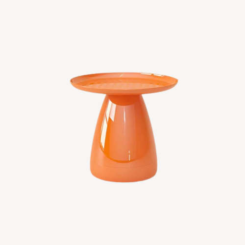 Table d’appoint ronde orange design