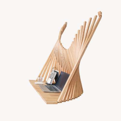 Table murale pliante bois massif design