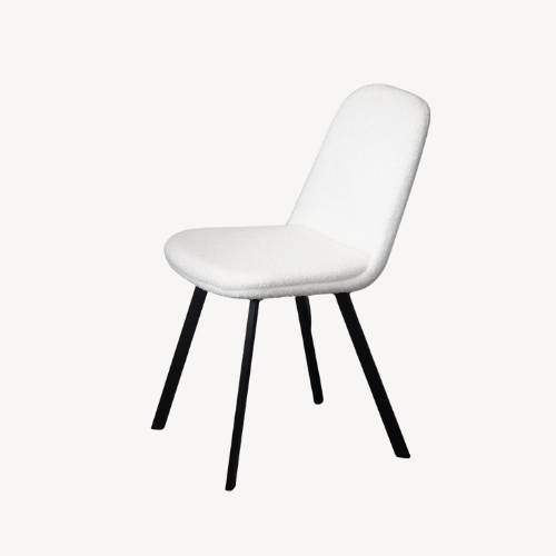 Chaises de salle à manger tissu bouclette (lot de 2)