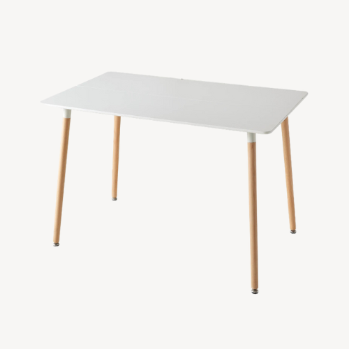 Table à manger minimaliste bois blanc