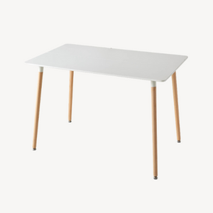 Table à manger minimaliste bois blanc