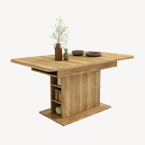 Table à manger extensible bois avec rangement