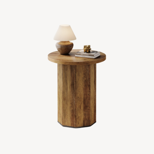 Table d’appoint ronde bois design