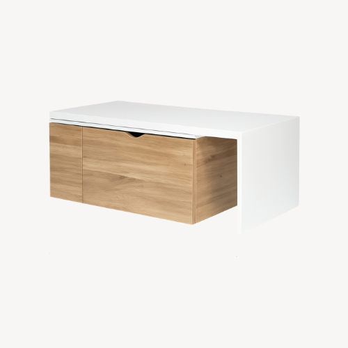 Table basse extensible bois blanc