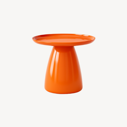 Table d’appoint ronde orange design