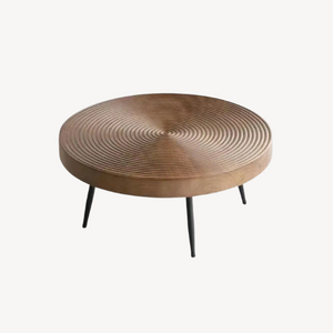Table basse ronde bois massif