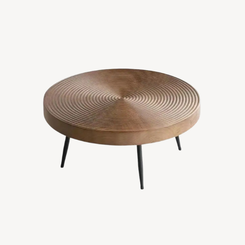 Table basse ronde bois massif