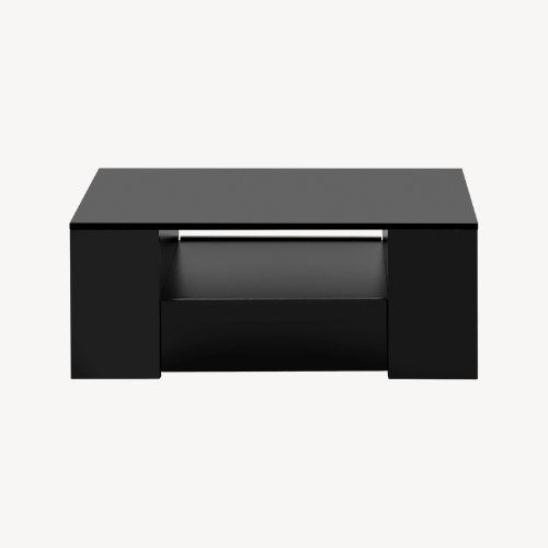 Table basse moderne noire avec tiroirs