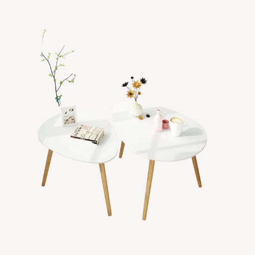 Tables d’appoint scandinaves blanches
