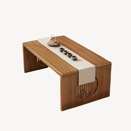 Table basse japonaise bambou pliable