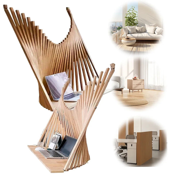 Table murale pliante bois massif design