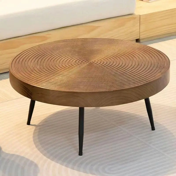 Table basse ronde bois massif