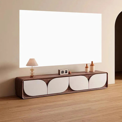 Meuble TV design bois foncé