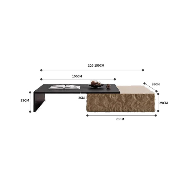 Table basse rectangulaire moderne luxe
