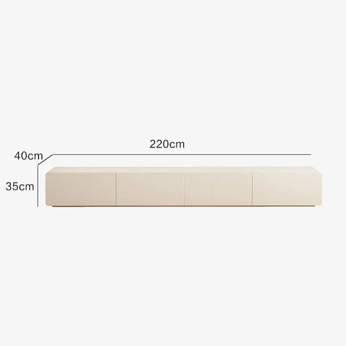 Meuble TV blanc crème scandinave