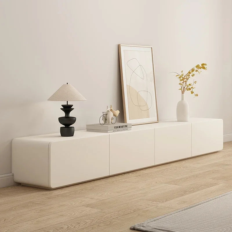 Meuble TV blanc crème scandinave