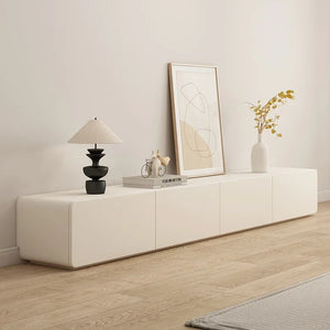 Meuble TV blanc crème scandinave