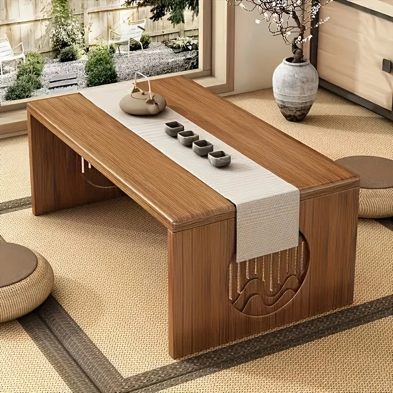 Table basse japonaise bambou pliable