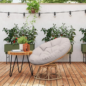 Fauteuil papasan rotatif rotin