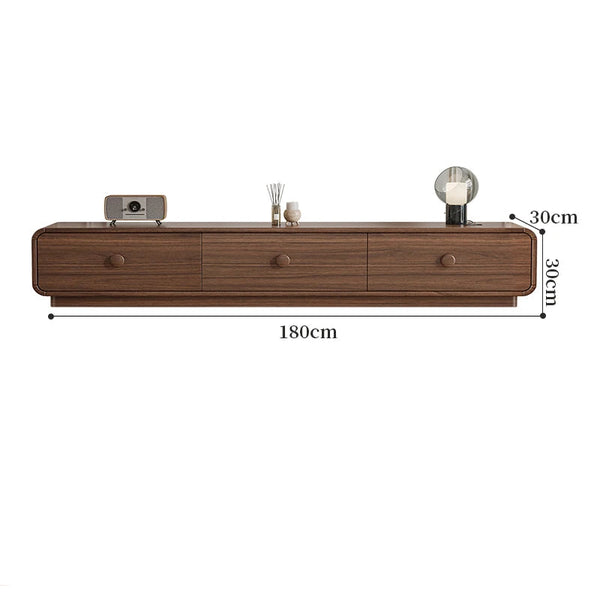 Meuble TV bois design arrondi