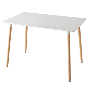 Table à manger minimaliste bois blanc