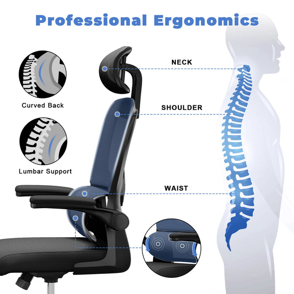 Chaise de bureau ergonomique noire