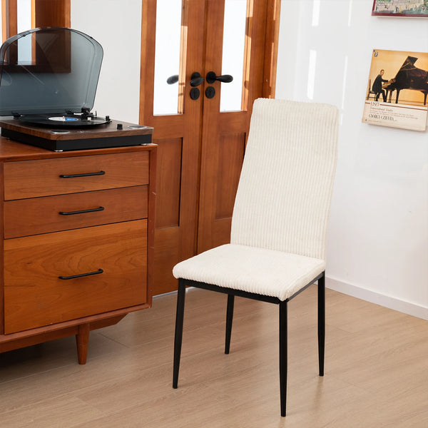 Chaise de salle à manger beige design (lot de 4)