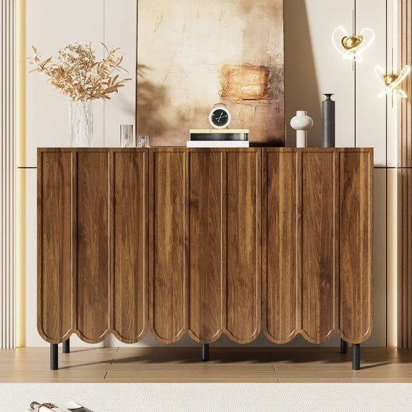 Buffet en bois moderne noyer