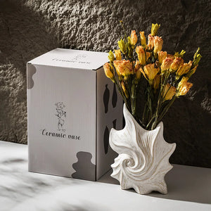 Vase coquillage céramique design moderne